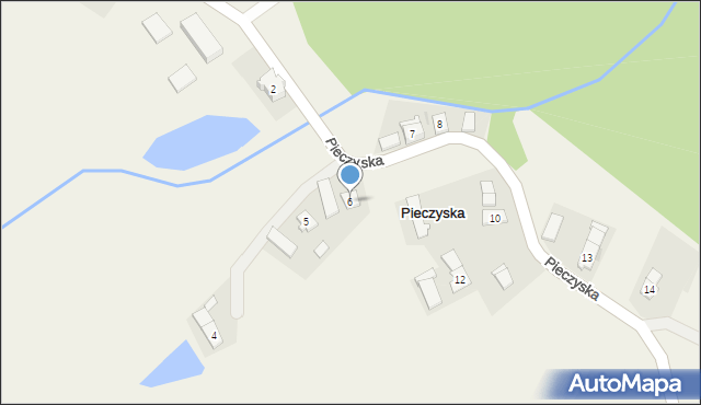 Pieczyska, Pieczyska, 6, mapa Pieczyska