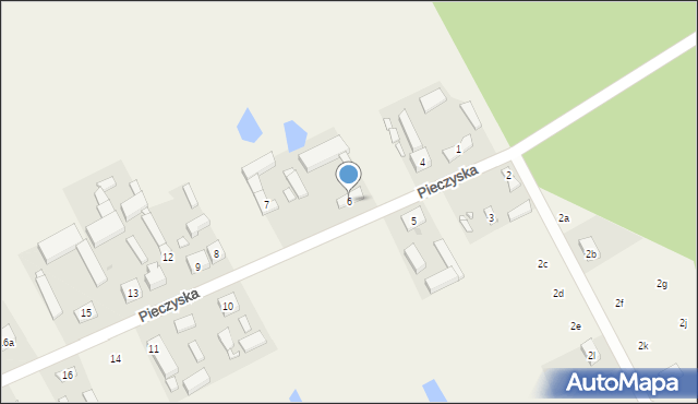 Pieczyska, Pieczyska, 6, mapa Pieczyska