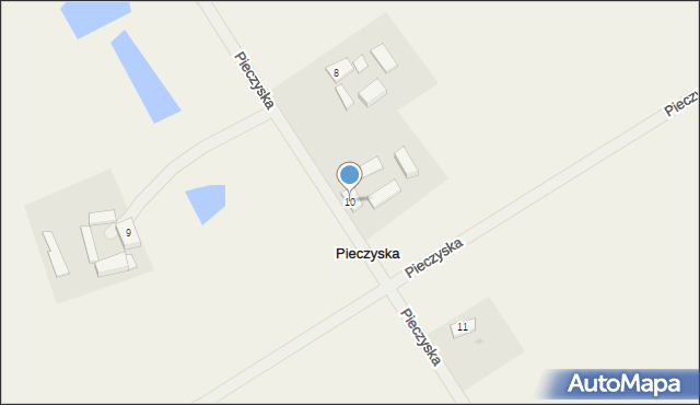 Pieczyska, Pieczyska, 10, mapa Pieczyska