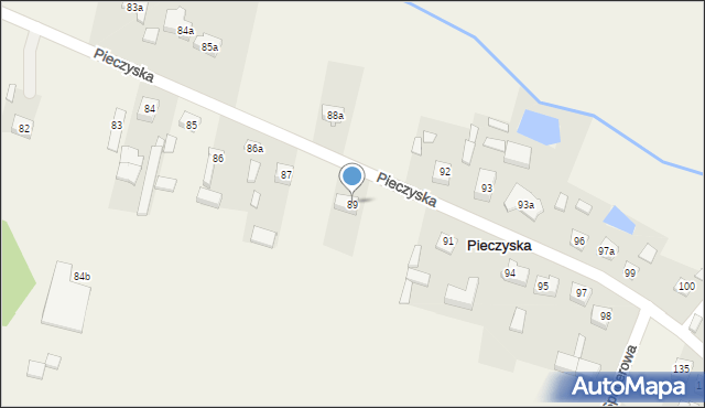 Pieczyska, Pieczyska, 89, mapa Pieczyska