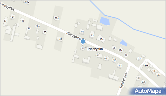 Pieczyska, Pieczyska, 91, mapa Pieczyska