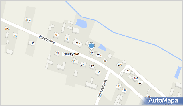 Pieczyska, Pieczyska, 96, mapa Pieczyska