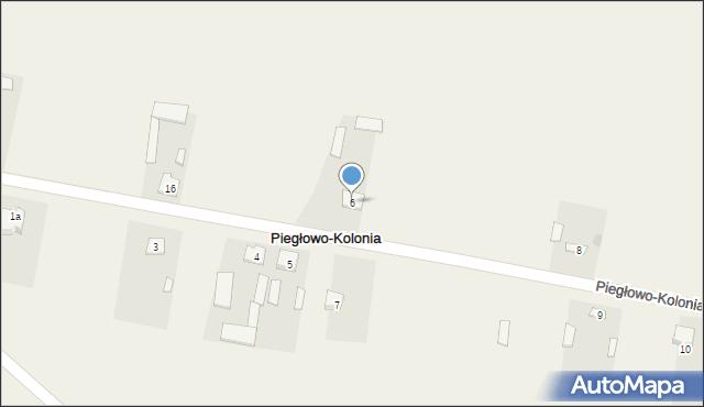 Piegłowo-Kolonia, Piegłowo-Kolonia, 6, mapa Piegłowo-Kolonia