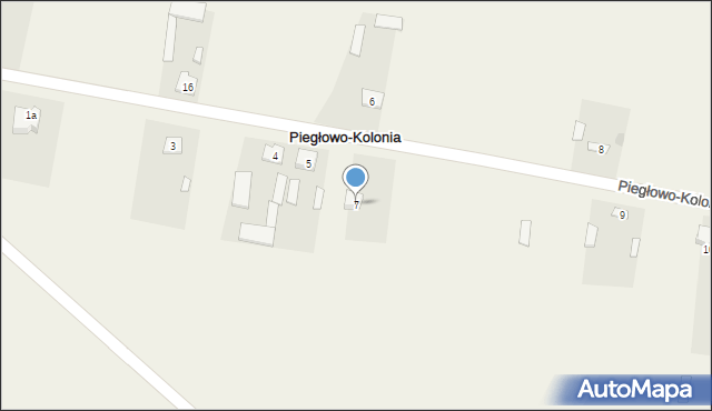 Piegłowo-Kolonia, Piegłowo-Kolonia, 7, mapa Piegłowo-Kolonia