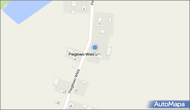 Piegłowo-Wieś, Piegłowo-Wieś, 10a, mapa Piegłowo-Wieś