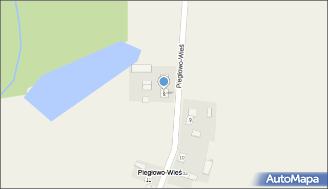 Piegłowo-Wieś, Piegłowo-Wieś, 8, mapa Piegłowo-Wieś