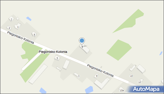 Piegonisko-Kolonia, Piegonisko-Kolonia, 8, mapa Piegonisko-Kolonia