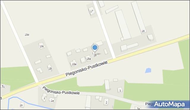 Piegonisko-Pustkowie, Piegonisko-Pustkowie, 18, mapa Piegonisko-Pustkowie