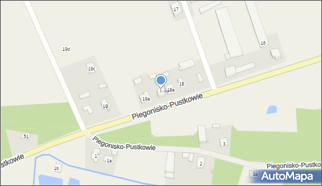 Piegonisko-Pustkowie, Piegonisko-Pustkowie, 18b, mapa Piegonisko-Pustkowie