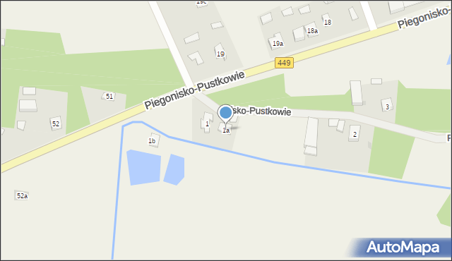 Piegonisko-Pustkowie, Piegonisko-Pustkowie, 1a, mapa Piegonisko-Pustkowie