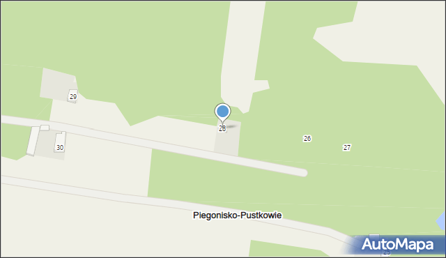 Piegonisko-Pustkowie, Piegonisko-Pustkowie, 28, mapa Piegonisko-Pustkowie