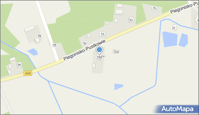 Piegonisko-Pustkowie, Piegonisko-Pustkowie, 53a, mapa Piegonisko-Pustkowie