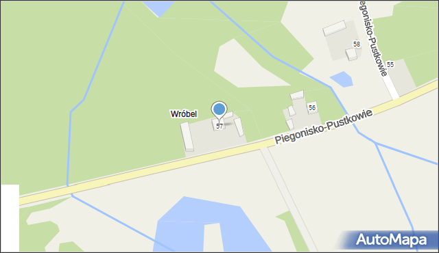 Piegonisko-Pustkowie, Piegonisko-Pustkowie, 57, mapa Piegonisko-Pustkowie