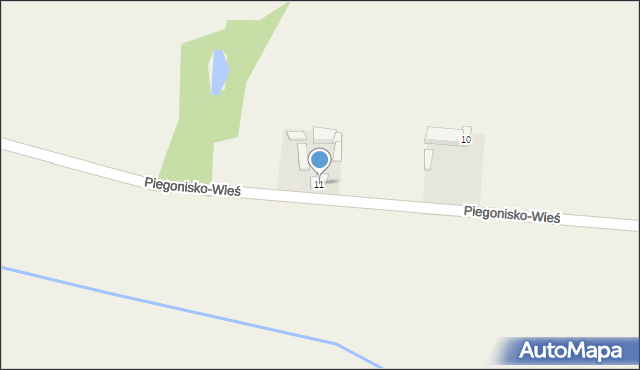 Piegonisko-Wieś, Piegonisko-Wieś, 11, mapa Piegonisko-Wieś