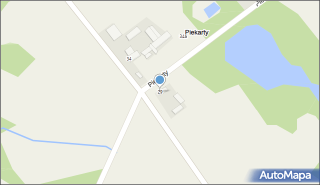 Piekarty, Piekarty, 29, mapa Piekarty