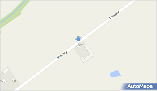Piekarty, Piekarty, 40, mapa Piekarty