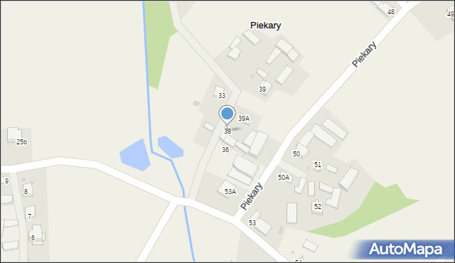 Piekary, Piekary, 38, mapa Piekary