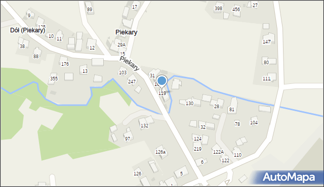 Piekary, Piekary, 119, mapa Piekary