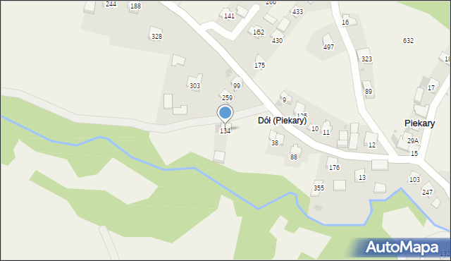 Piekary, Piekary, 134, mapa Piekary