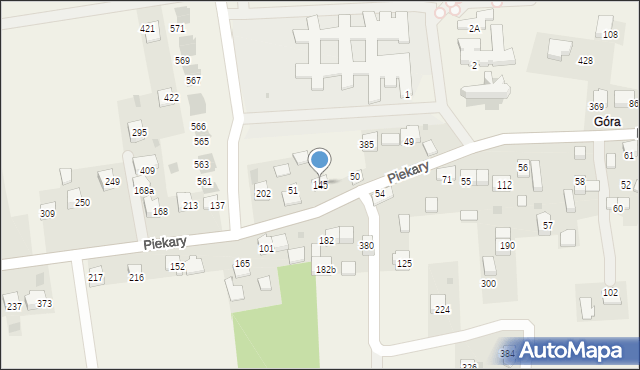 Piekary, Piekary, 145, mapa Piekary