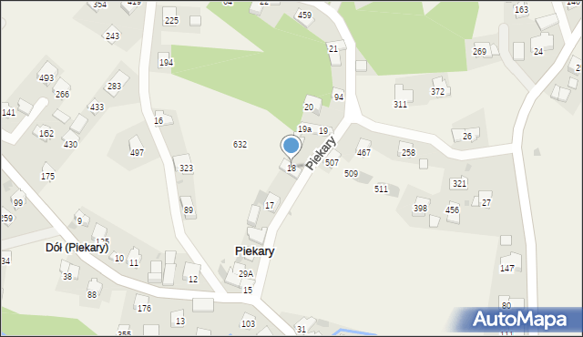 Piekary, Piekary, 18, mapa Piekary