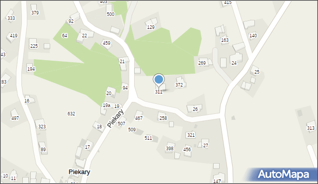 Piekary, Piekary, 311, mapa Piekary