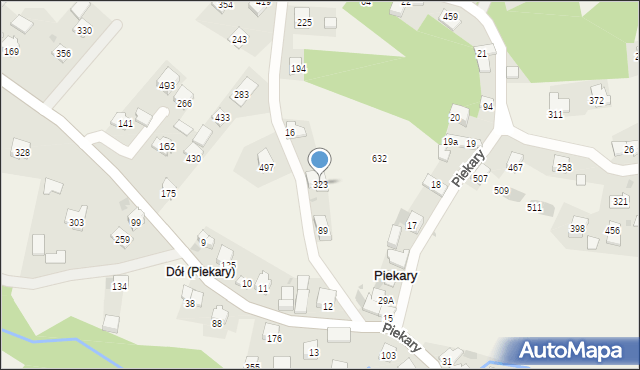 Piekary, Piekary, 323, mapa Piekary