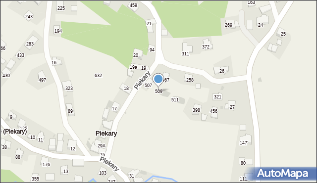Piekary, Piekary, 509, mapa Piekary