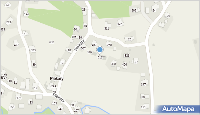 Piekary, Piekary, 511, mapa Piekary
