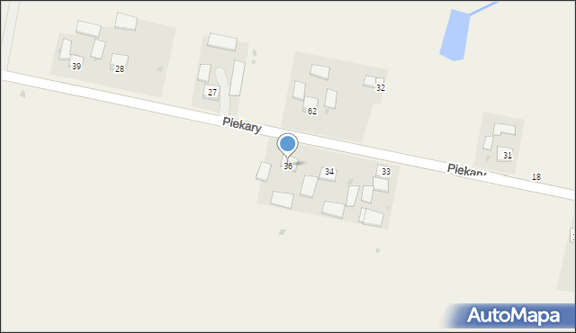 Piekary, Piekary, 36, mapa Piekary