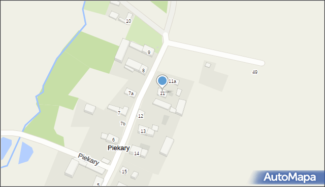 Piekary, Piekary, 11, mapa Piekary