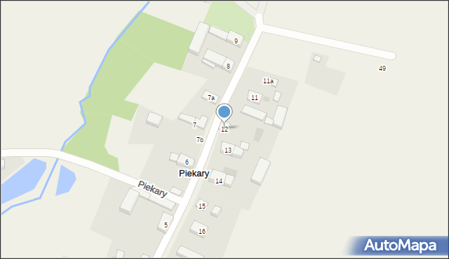 Piekary, Piekary, 12, mapa Piekary