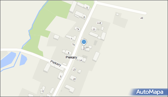 Piekary, Piekary, 13, mapa Piekary