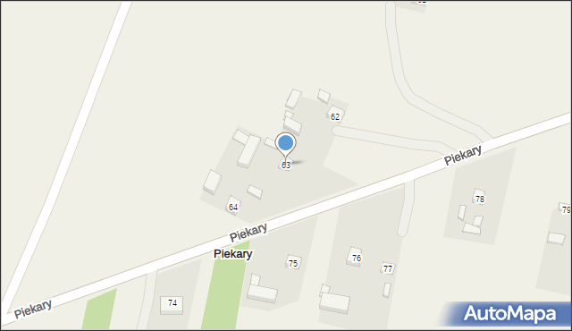 Piekary, Piekary, 63, mapa Piekary