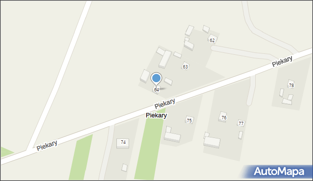 Piekary, Piekary, 64, mapa Piekary