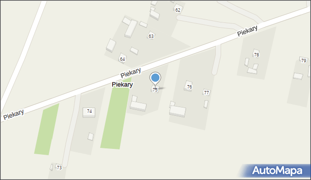 Piekary, Piekary, 75, mapa Piekary