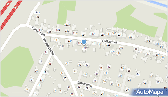 Piekary Śląskie, Piekarska, 121, mapa Piekary Śląskie