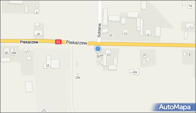 Piekarzew, Piekarzew, 14, mapa Piekarzew