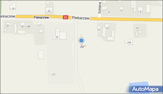 Piekarzew, Piekarzew, 15a, mapa Piekarzew