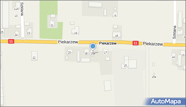 Piekarzew, Piekarzew, 16a, mapa Piekarzew