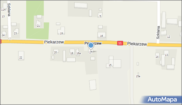 Piekarzew, Piekarzew, 17, mapa Piekarzew