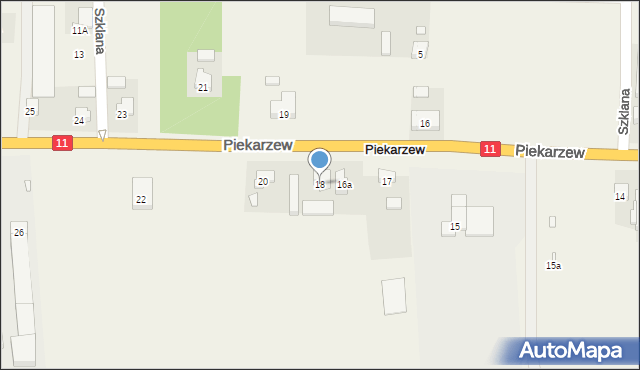 Piekarzew, Piekarzew, 18, mapa Piekarzew