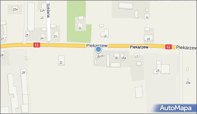 Piekarzew, Piekarzew, 20, mapa Piekarzew