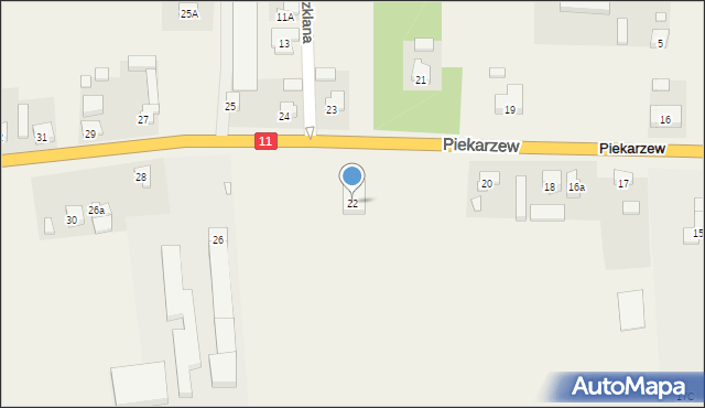 Piekarzew, Piekarzew, 22, mapa Piekarzew