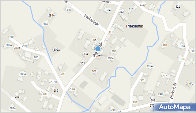 Piekielnik, Piekielnik, 307, mapa Piekielnik