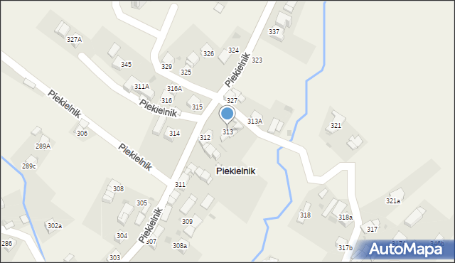 Piekielnik, Piekielnik, 313, mapa Piekielnik