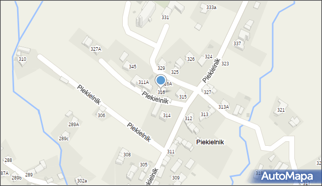 Piekielnik, Piekielnik, 316, mapa Piekielnik