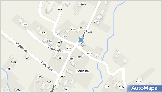 Piekielnik, Piekielnik, 327, mapa Piekielnik