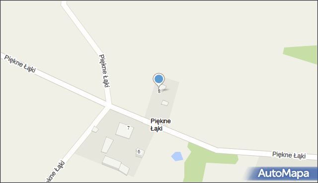 Piękne Łąki, Piękne Łąki, 8, mapa Piękne Łąki