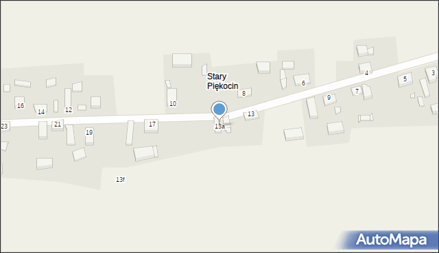 Piękocin, Piękocin, 13a, mapa Piękocin